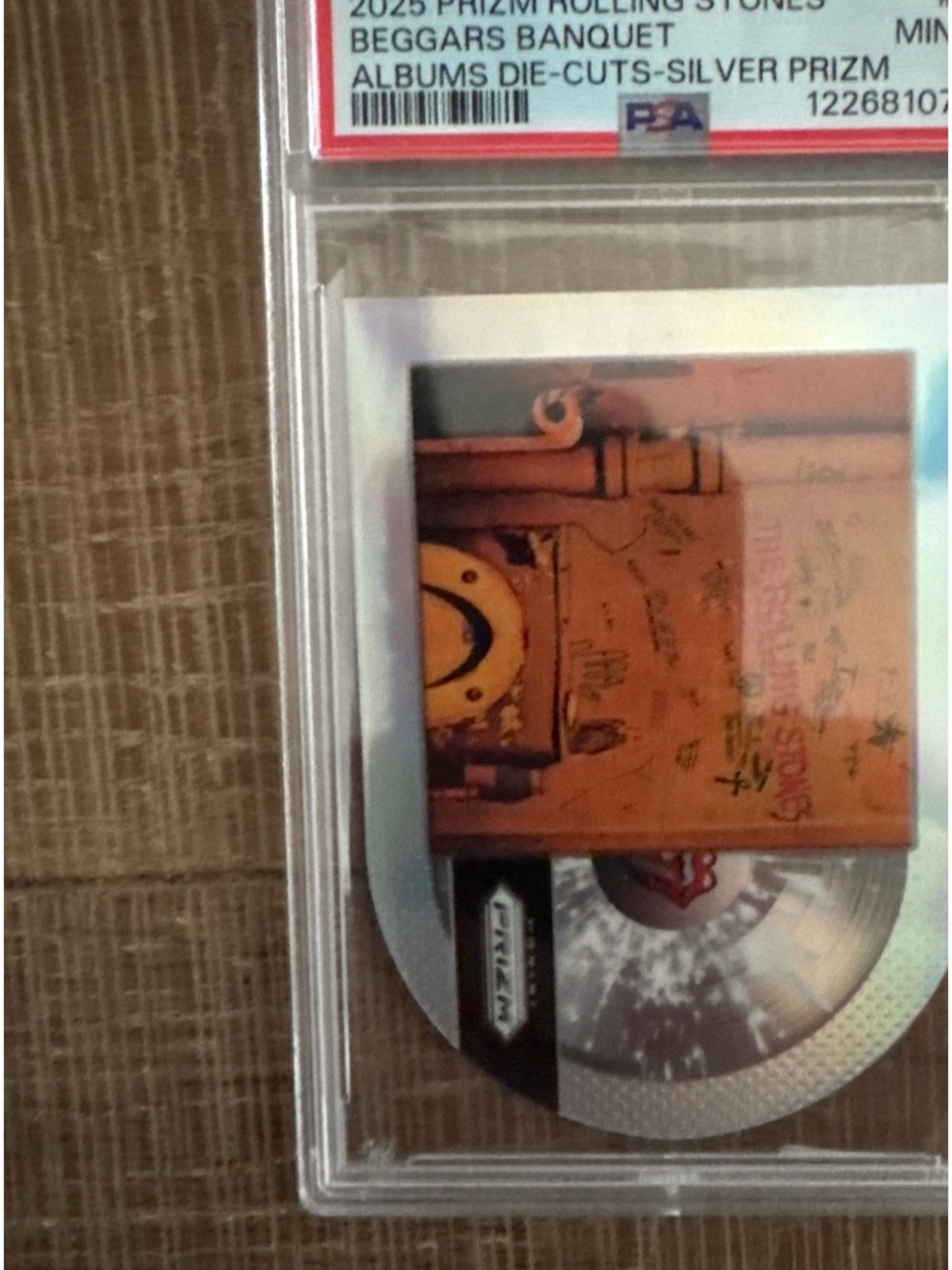 Topps Silver Prizm Rolling Stones Beggars Banquet Die-Cut Card